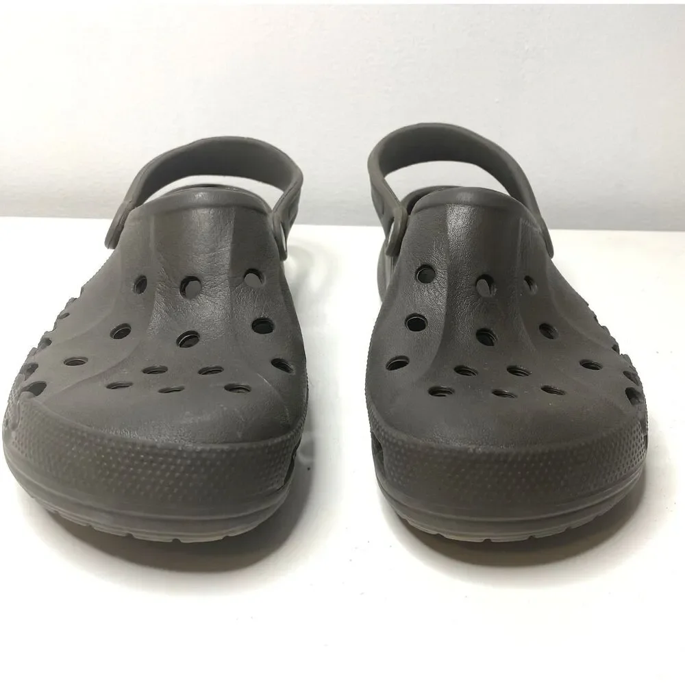 Crocs Baya Graphite Gray Lightweight Water Friendly Clogs Casual Comfort Sz 11